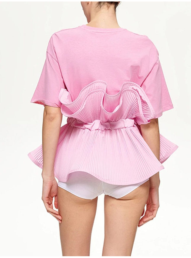 Dallis Sleeve Ruffles Mini Shirt - Fashion Pov