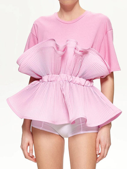 Dallis Sleeve Ruffles Mini Shirt - Fashion Pov