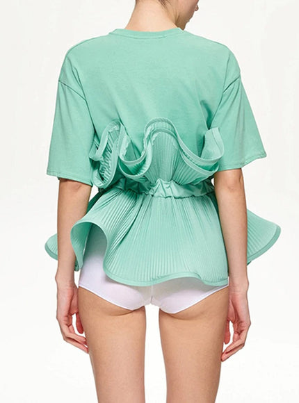 Dallis Sleeve Ruffles Mini Shirt - Fashion Pov