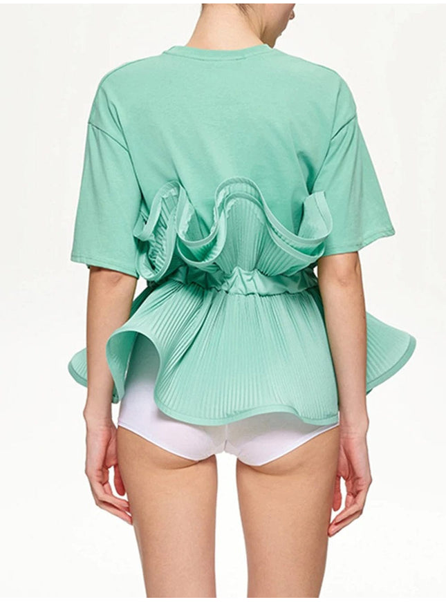 Dallis Sleeve Ruffles Mini Shirt - Fashion Pov