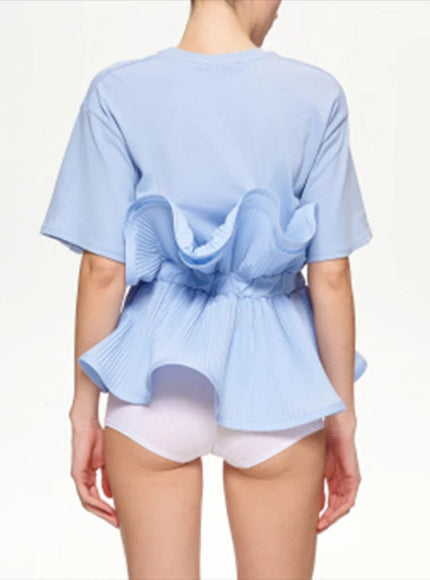 Dallis Sleeve Ruffles Mini Shirt - Fashion Pov