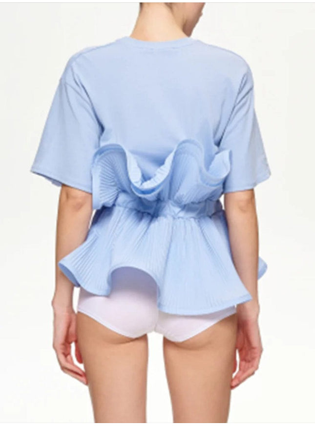 Dallis Sleeve Ruffles Mini Shirt - Fashion Pov