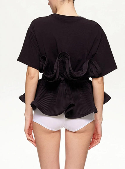 Dallis Sleeve Ruffles Mini Shirt - Fashion Pov