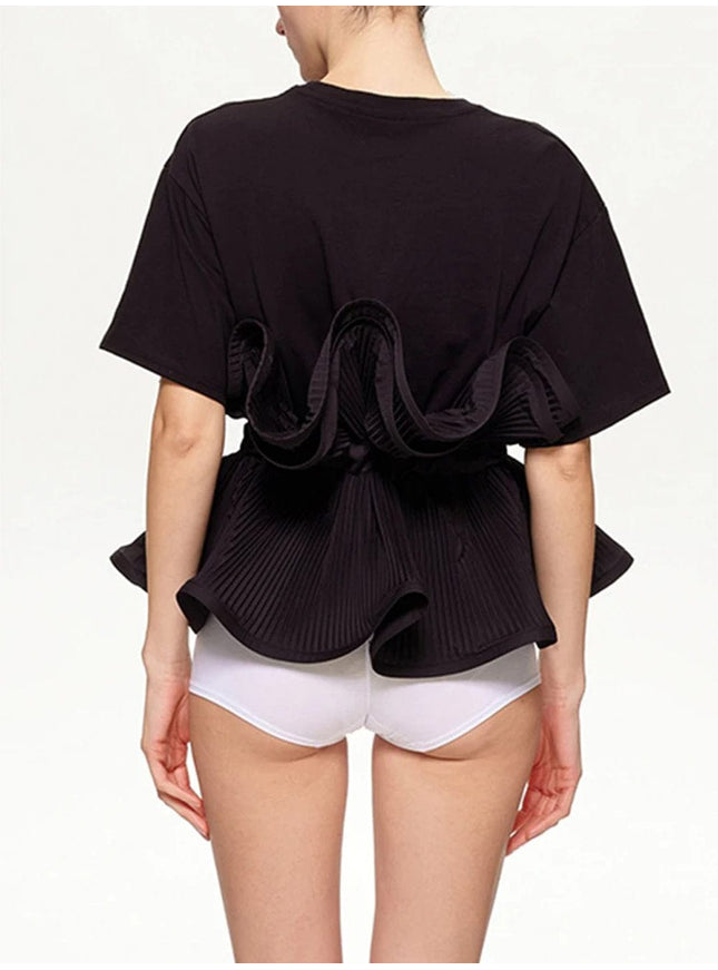 Dallis Sleeve Ruffles Mini Shirt - Fashion Pov