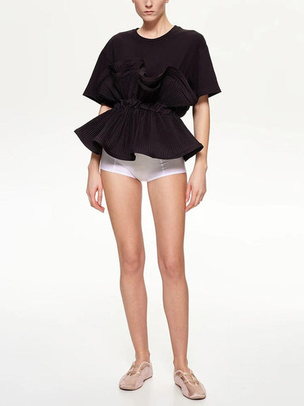 Dallis Sleeve Ruffles Mini Shirt - Fashion Pov