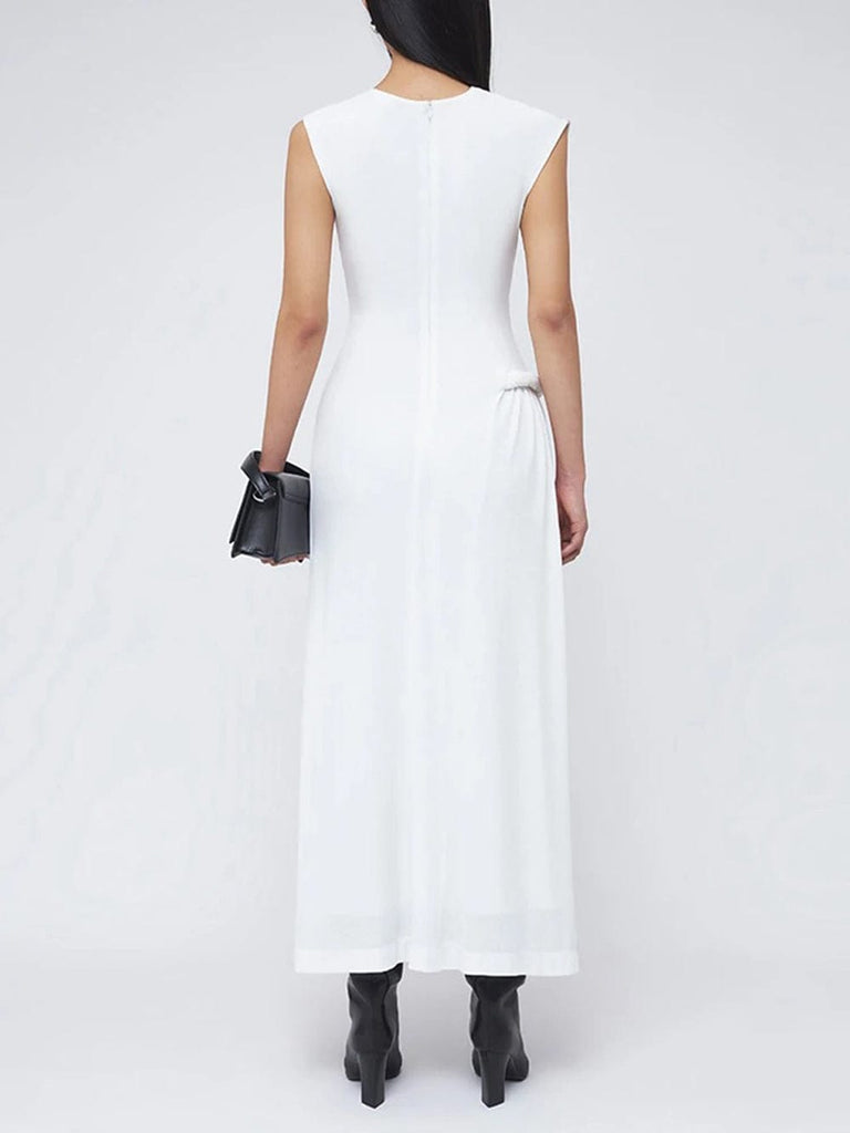 Dalynn Fold Sleeveless Midi Dress - Fashion Pov