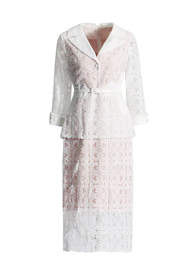 Damian Hollow Out Midi Dress - Fashion Pov