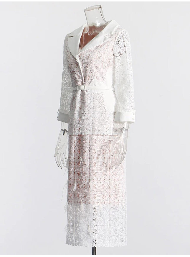 Damian Hollow Out Midi Dress - Fashion Pov