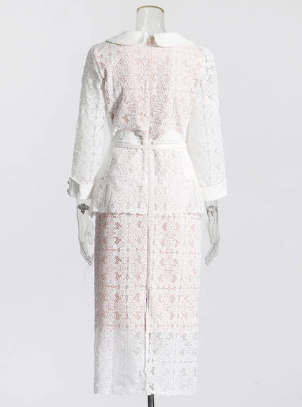 Damian Hollow Out Midi Dress - Fashion Pov