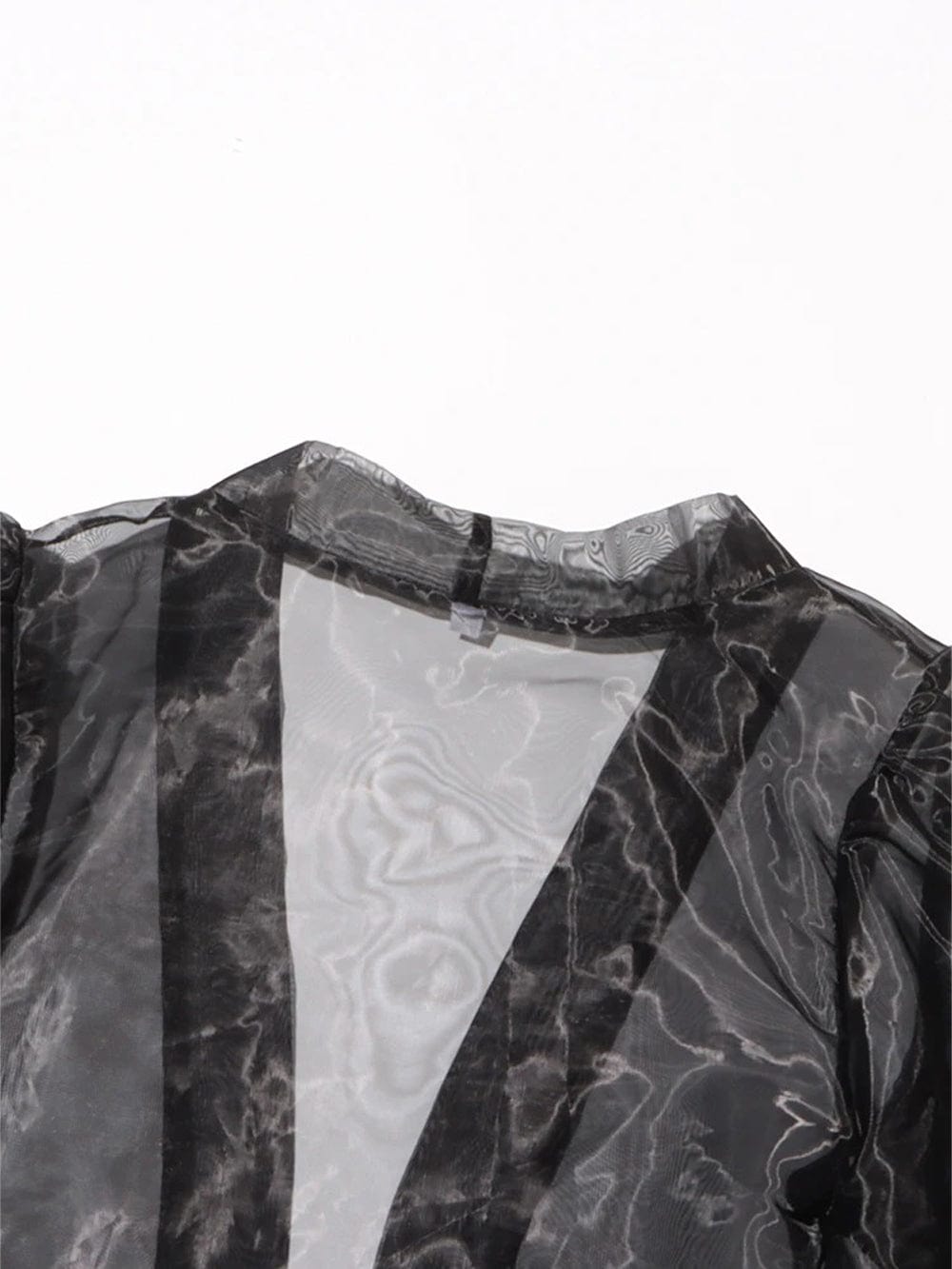 Danai Lantern Belt Mesh Shirt - Fashion Pov