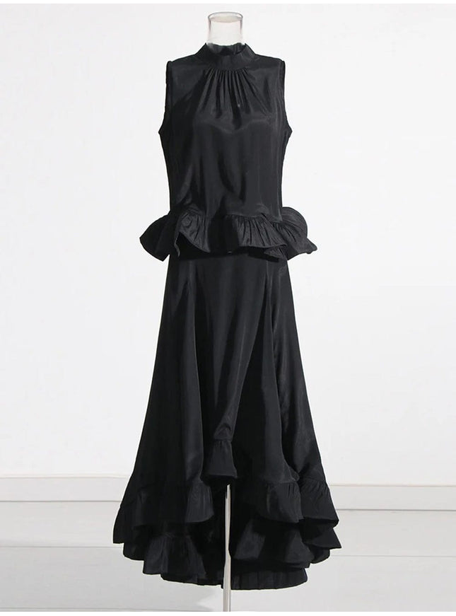 Dani Ruffle Sleeveless Skirt & Top Set - Fashion Pov