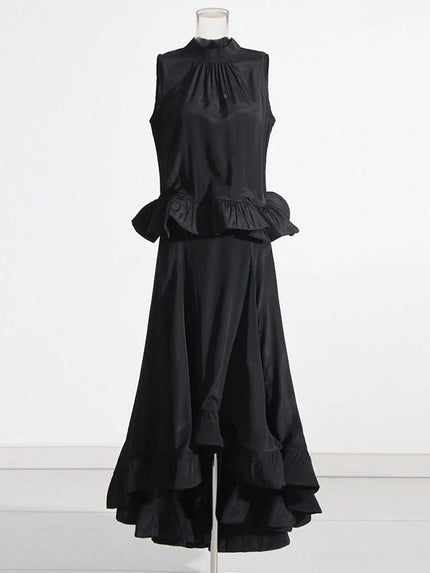 Dani Ruffle Sleeveless Skirt & Top Set - Fashion Pov