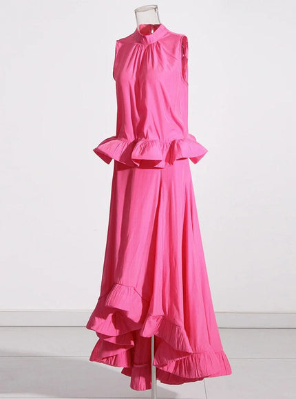Dani Ruffle Sleeveless Skirt & Top Set - Fashion Pov