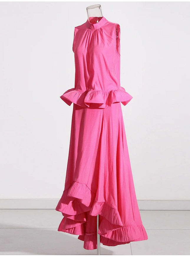 Dani Ruffle Sleeveless Skirt & Top Set - Fashion Pov