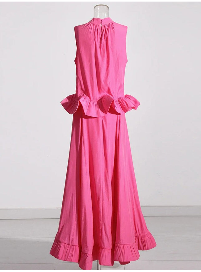 Dani Ruffle Sleeveless Skirt & Top Set - Fashion Pov