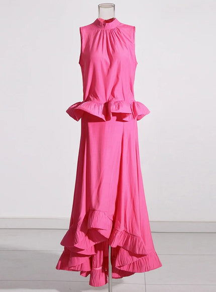 Dani Ruffle Sleeveless Skirt & Top Set - Fashion Pov