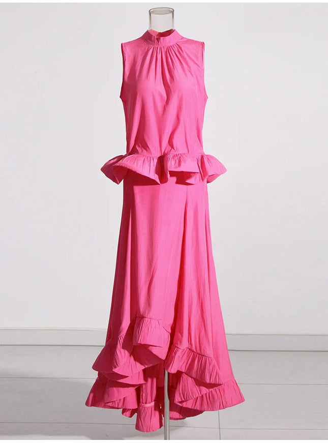 Dani Ruffle Sleeveless Skirt & Top Set - Fashion Pov