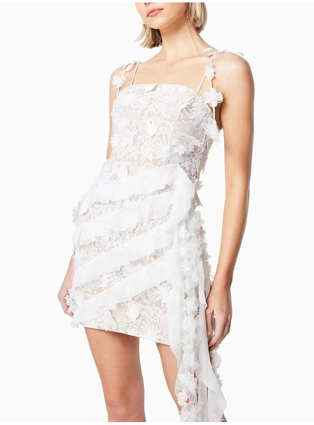 Daniela Appliques Sleeveless Mini Dress - Fashion Pov