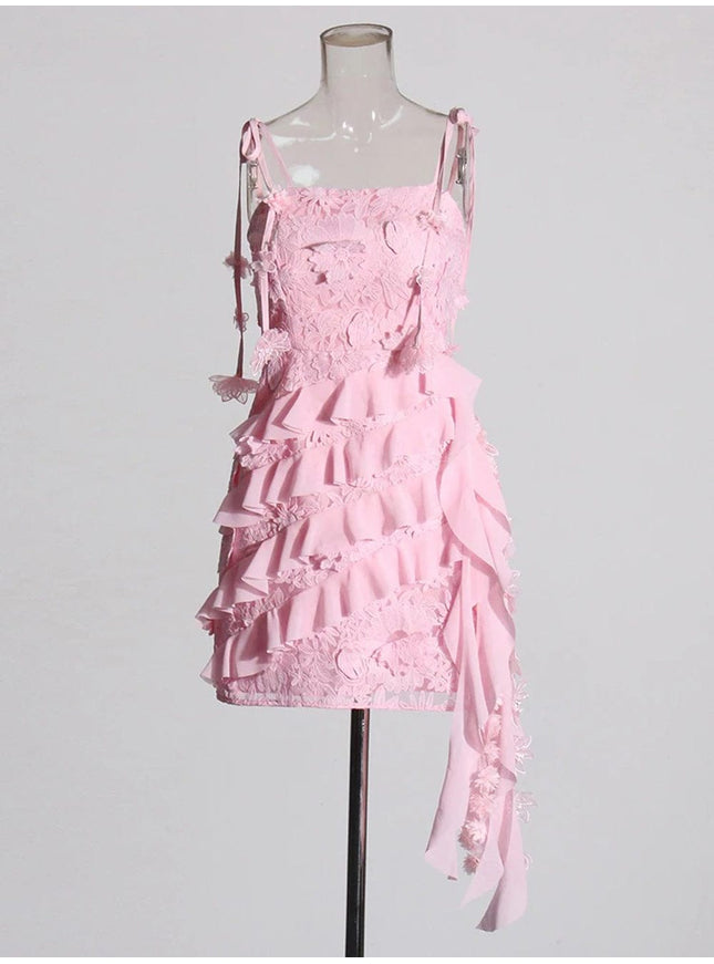 Daniela Appliques Sleeveless Mini Dress - Fashion Pov