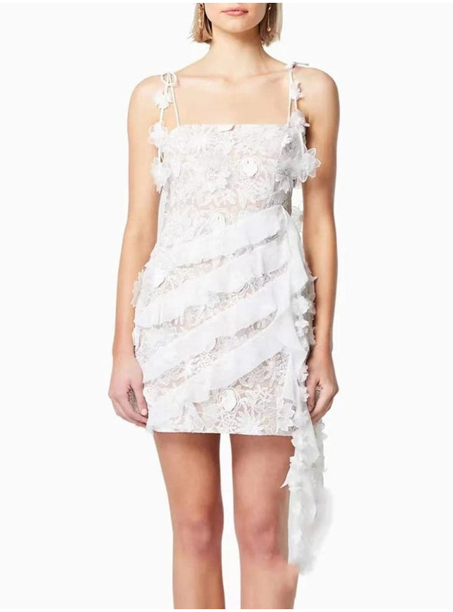 Daniela Appliques Sleeveless Mini Dress - Fashion Pov