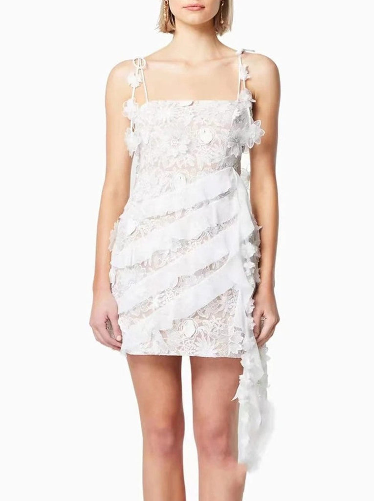 Daniela Appliques Sleeveless Mini Dress - Fashion Pov