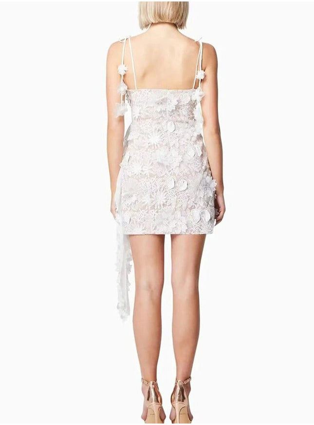 Daniela Appliques Sleeveless Mini Dress - Fashion Pov