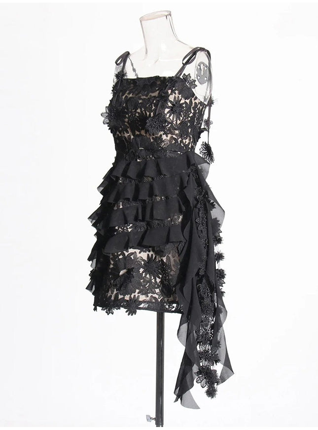 Daniela Appliques Sleeveless Mini Dress - Fashion Pov