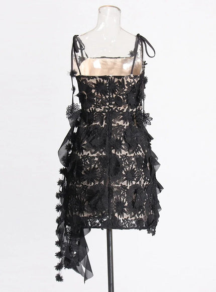Daniela Appliques Sleeveless Mini Dress - Fashion Pov