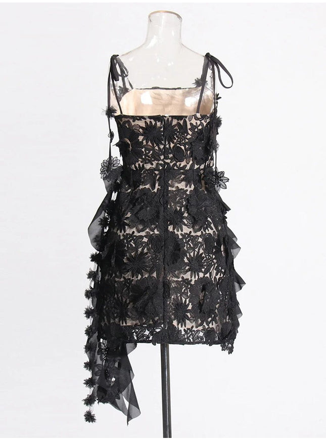 Daniela Appliques Sleeveless Mini Dress - Fashion Pov