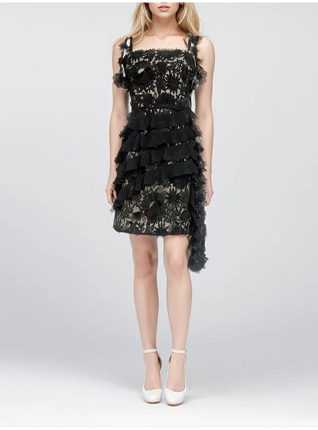 Daniela Appliques Sleeveless Mini Dress - Fashion Pov