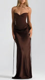 Daniela Corset Draped Maxi Dress - Fashion Pov