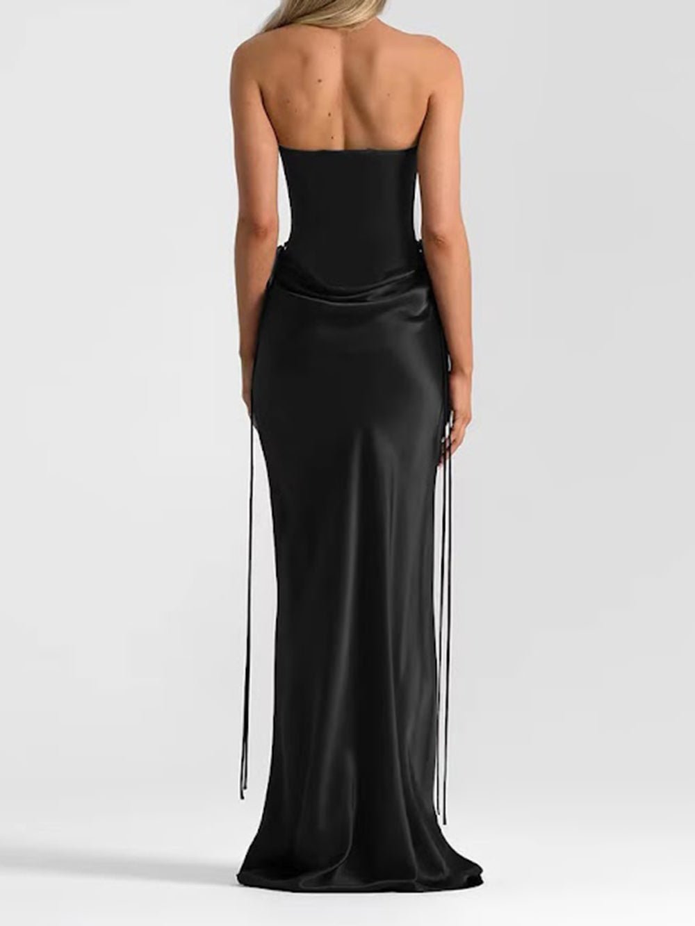 Daniela Corset Draped Maxi Dress - Fashion Pov