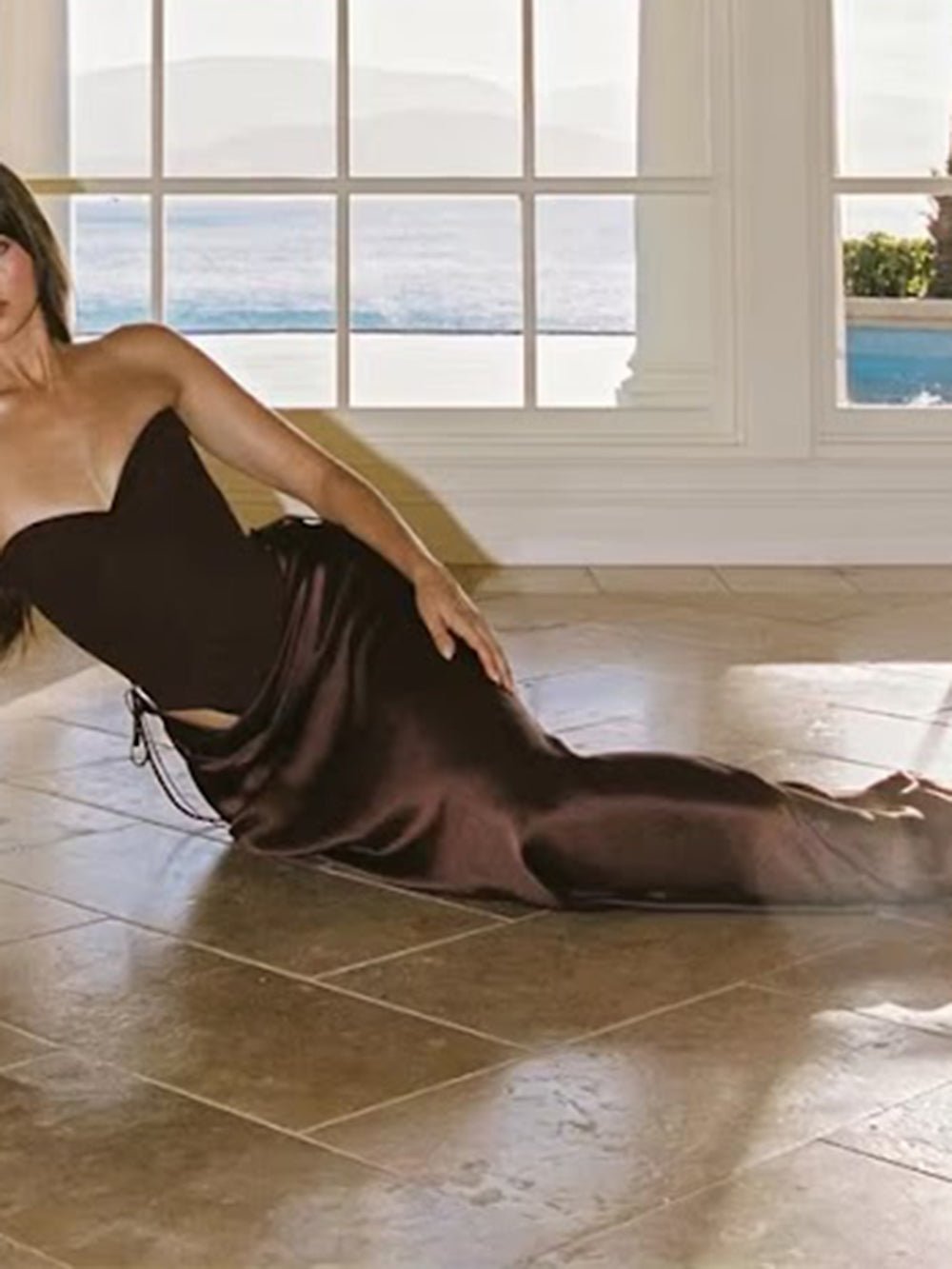 Daniela Corset Draped Maxi Dress - Fashion Pov