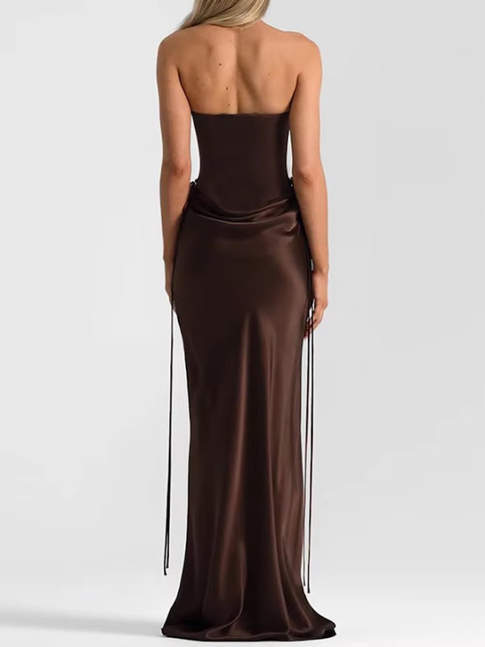Daniela Corset Draped Maxi Dress - Fashion Pov