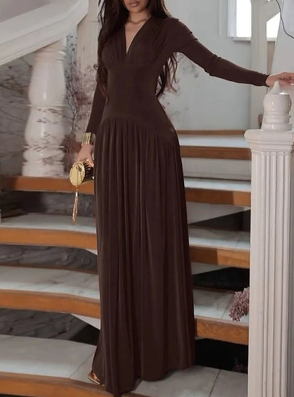 Daniela Long Sleeve Maxi Dress - Fashion Pov