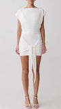 Daphne Draped Sash Mini Dress - Fashion Pov