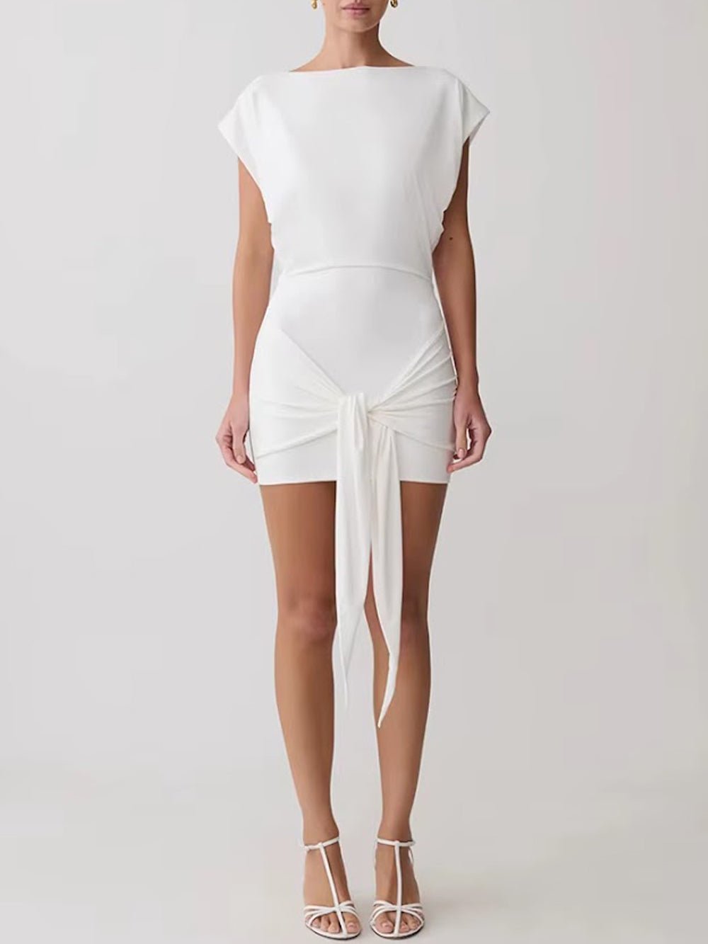 Daphne Draped Sash Mini Dress - Fashion Pov