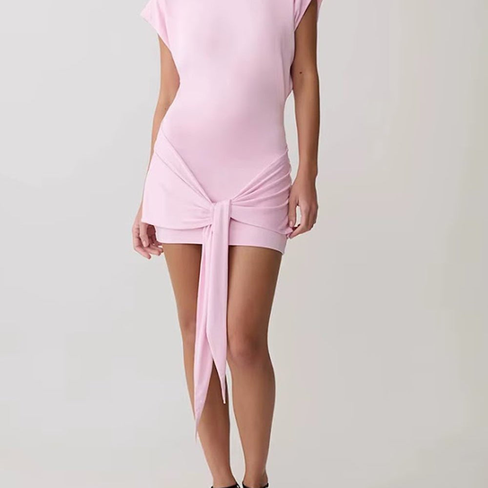 Daphne Draped Sash Mini Dress - Fashion Pov