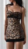 Daphne Leopard Lace Mini Dress - Fashion Pov