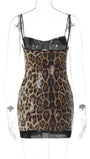 Daphne Leopard Lace Mini Dress - Fashion Pov