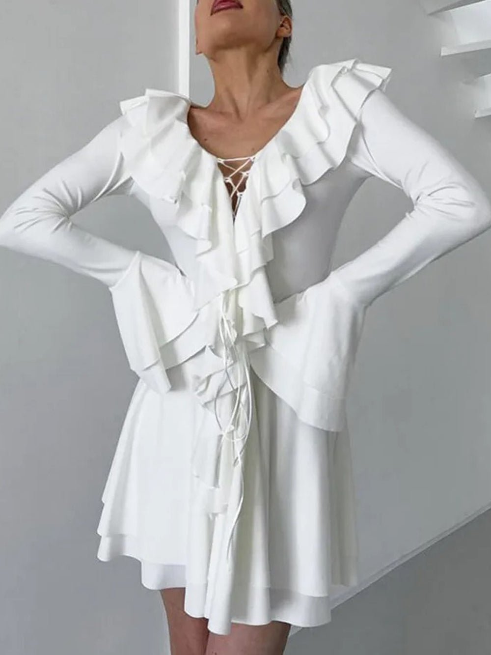 Daphne Long Sleeve Mini Dress - Fashion Pov