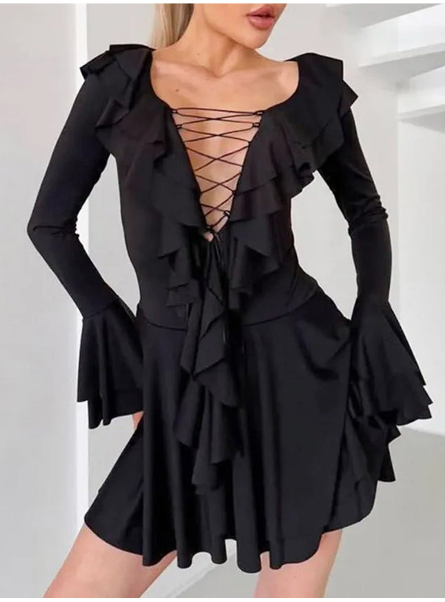 Daphne Long Sleeve Mini Dress - Fashion Pov