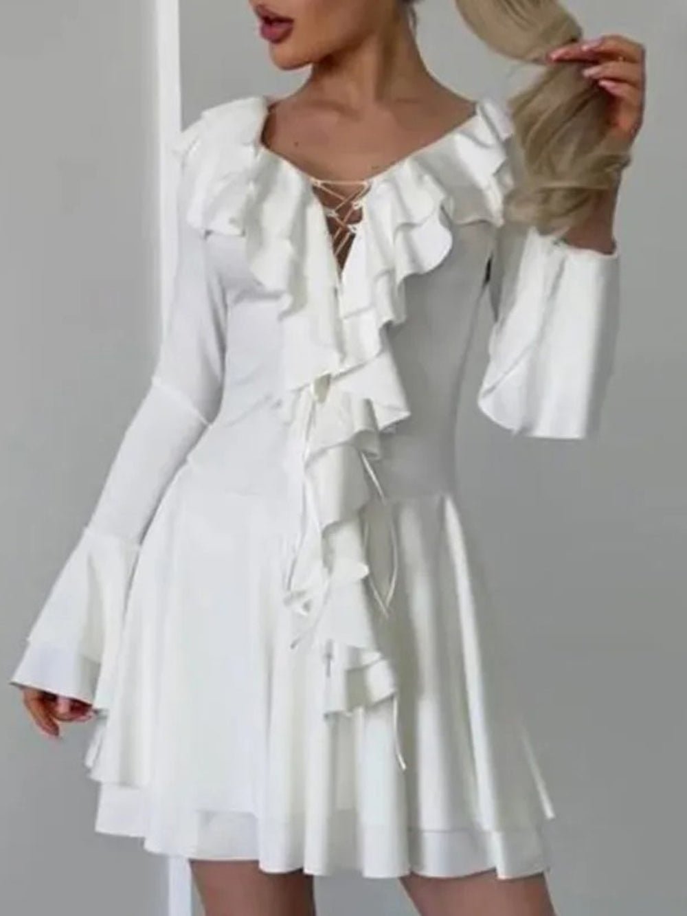 Daphne Long Sleeve Mini Dress - Fashion Pov