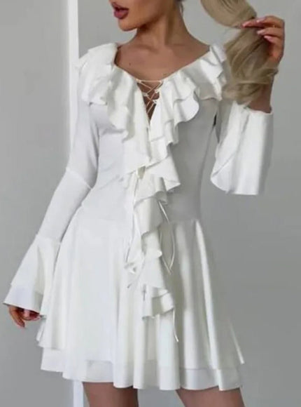 Daphne Long Sleeve Mini Dress - Fashion Pov
