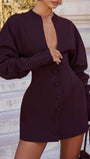 Daphne Plunge Blazer Mini Dress - Fashion Pov