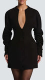 Daphne Plunge Blazer Mini Dress - Fashion Pov