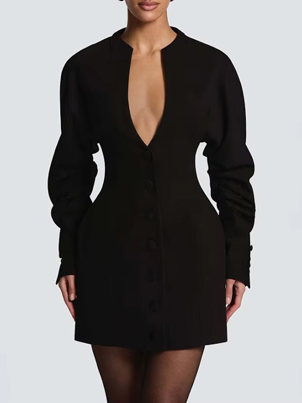 Daphne Plunge Blazer Mini Dress - Fashion Pov