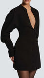 Daphne Plunge Blazer Mini Dress - Fashion Pov