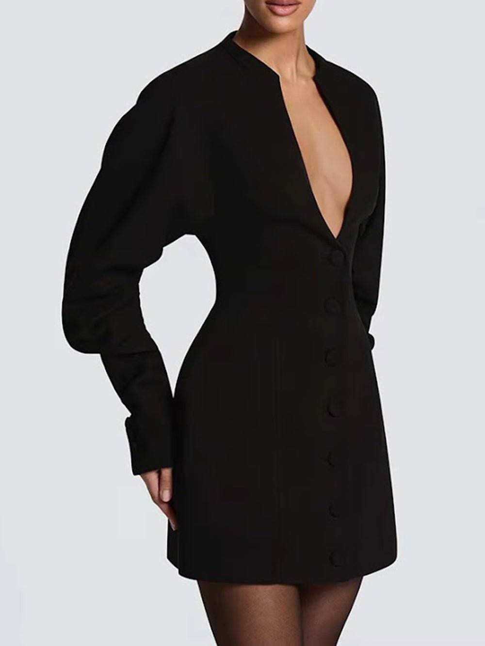 Daphne Plunge Blazer Mini Dress - Fashion Pov