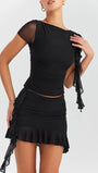 Daphne Ruffle Mini Skirt Set - Fashion Pov